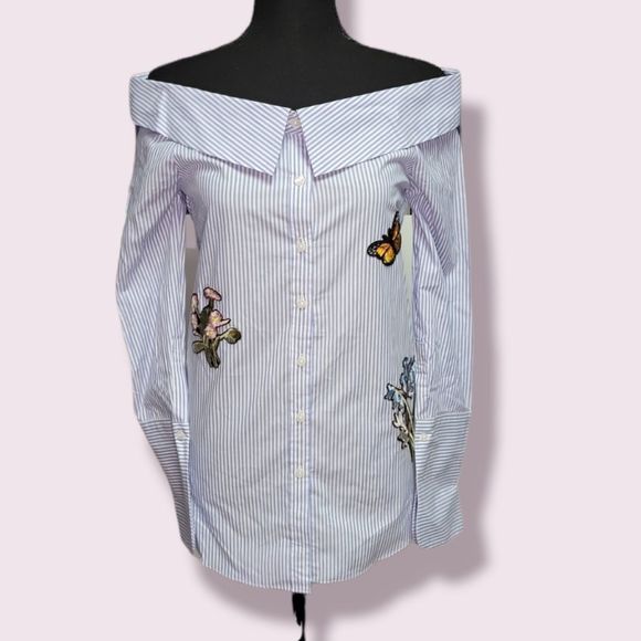 romeo & Juliet | Button Down, Off the Shoulder Top | Various Sizes - Picture 2 of 10